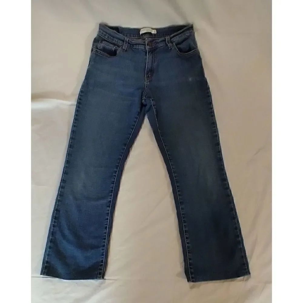 LEVIS 550 WOMENS JEANS SIZE 6 BOOT CUT RELAXED TAPERED LEG BLUE DENIM